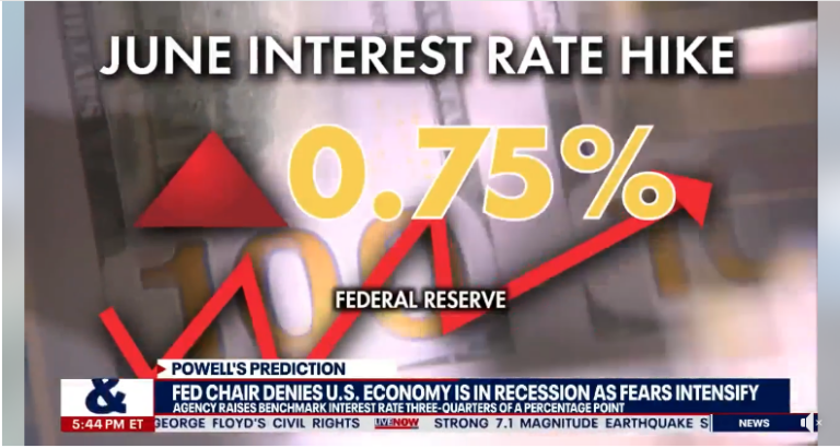 RECESSION LOOMING: Fed raises rates .75 of a percentage point to fight inflation.