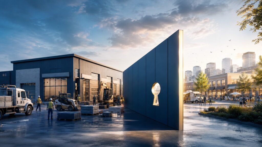 Permitting barrier separating an industrial project from a growing community