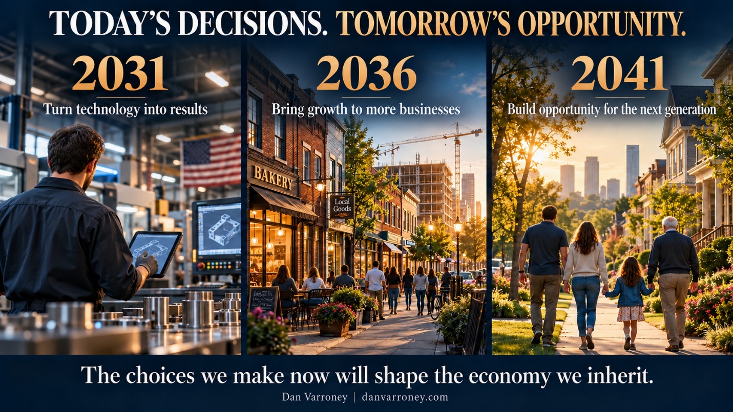 Planning horizons for 2031, 2036 and 2041: turn technology into results, broaden growth and build opportunity for the next generation.